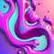 Dive into Dynamic Blue, Pink, and Violet Fluid Art - Captivating Abstract Graphic for Creative Inspiration.