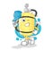 Diver cylinder young boy character cartoon