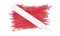 Diver Down flag brush stroke, Dive flag