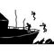 Diver group and old ship icon. Element of diving icon for mobile concept and web apps. Pictogram Diver group and old ship icon can