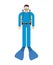 Diver isolated. frogman vector illustration. Underwater diver