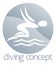 Diver swimming circle design