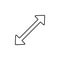 divergent arrows icon. Element of simple icon for websites, web design, mobile app, info graphics. Thin line icon for website desi