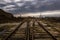 Diverging Railroad Tracks at Abandoned Foundry