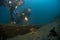 Divers exploring a wreck, Croatia