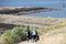 Divers on a jetty