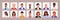 Diverse business avatars, businessmen, businesswomen set. Different people portraits, various faces of office workers