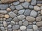 A diverse collection of rocks forming a sturdy stone wall