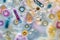 Diverse colorful abstract microbiome