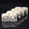 Diverse delicious sushi roll set on a black background with reflection, menu