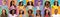 Diverse Excited Multiethnic People Wearing Summer Hats Posing Over Colorful Backgrounds