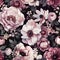 Diverse Pink Flowers Adorn Dramatic Dark Background with Botanical Splendor