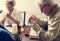 Diverse religious Senior people praying