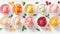 Diverse selection of fruit gelato flavors presented in a visually pleasing array