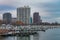 Diversey Harbor in Chicago with no Boats during Autumn