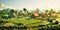 diversified farm with a mix of crops, livestock, and agroforestry, showcasing the principles of diversified and