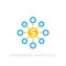 Diversified portfolio icon on white