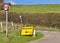 Diversion sign in countryside