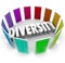 Diversity 3d Word Many Choices Ethnic Racial Backgrounds Heritage