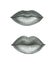 Diversity beauty shape of female lips. Illustration of a graphite pencil isolated on a white background