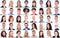 Diversity concept - collage with many business people portraits