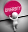 Diversity concept icon meaning variation and difference - 3d illustration