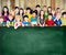 Diversity Friendship Group Kids Education Blackboard Concept