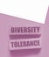 Diversity Tolerance words on wooden blocks. equal opportunities concept