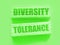 Diversity Tolerance words on wooden blocks. equal opportunities concept