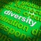 Diversity Word Cloud Shows Multicultural Diverse Culture