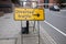 Diverted traffic sign in Bristol city centre