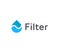 Divided drop icon. Water filter logo template, water purification abstract emblem. Aqua concept logotype design. Vector