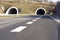 Divided highway and tunnel