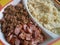 Divided plate of a young toddlers food