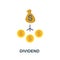 Dividend icon. Simple element from economic collection. Creative Dividend icon for web design, templates, infographics and more