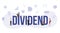 Dividend stock profit concept with big word or text and team people with modern flat style