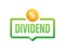 Dividend stocks. Business financial investment. Public company payback profit. Vector stock illustration.