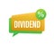 Dividend stocks. Business financial investment. Public company payback profit. Vector stock illustration.