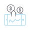 dividend stocks line icon, outline symbol, vector illustration, concept sign