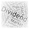 Dividend ,Word cloud art background