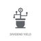 Dividend yield icon. Trendy Dividend yield logo concept on white