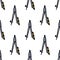 Divider tool seamless doodle pattern