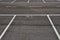 Dividing lines asphalt paved parking lot