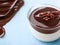 Divine Chocolate Bliss: Gourmet Pudding Perfection on a Delectable Table Display