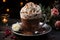 Divine Delights: Savoring the Exquisite Bliss of a Marvelous Chocolate Sundae. Generative AI