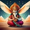 Divine Serenity: Ganesha in Cosmic Splendor
