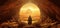 Divine Symmetry: Jesus in an Egg at Sunrise in a Cave (AI Generated)