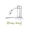 Diving board concept. Hand drawn isolated vector