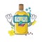 Diving canola oil in the mascot shape