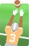 Diving Catch by American Football Player